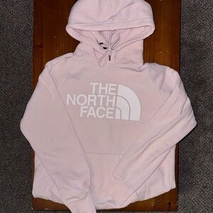 The North Face Half Dome Logo Fleece Pullover Hoodie Light Warm Pink Small